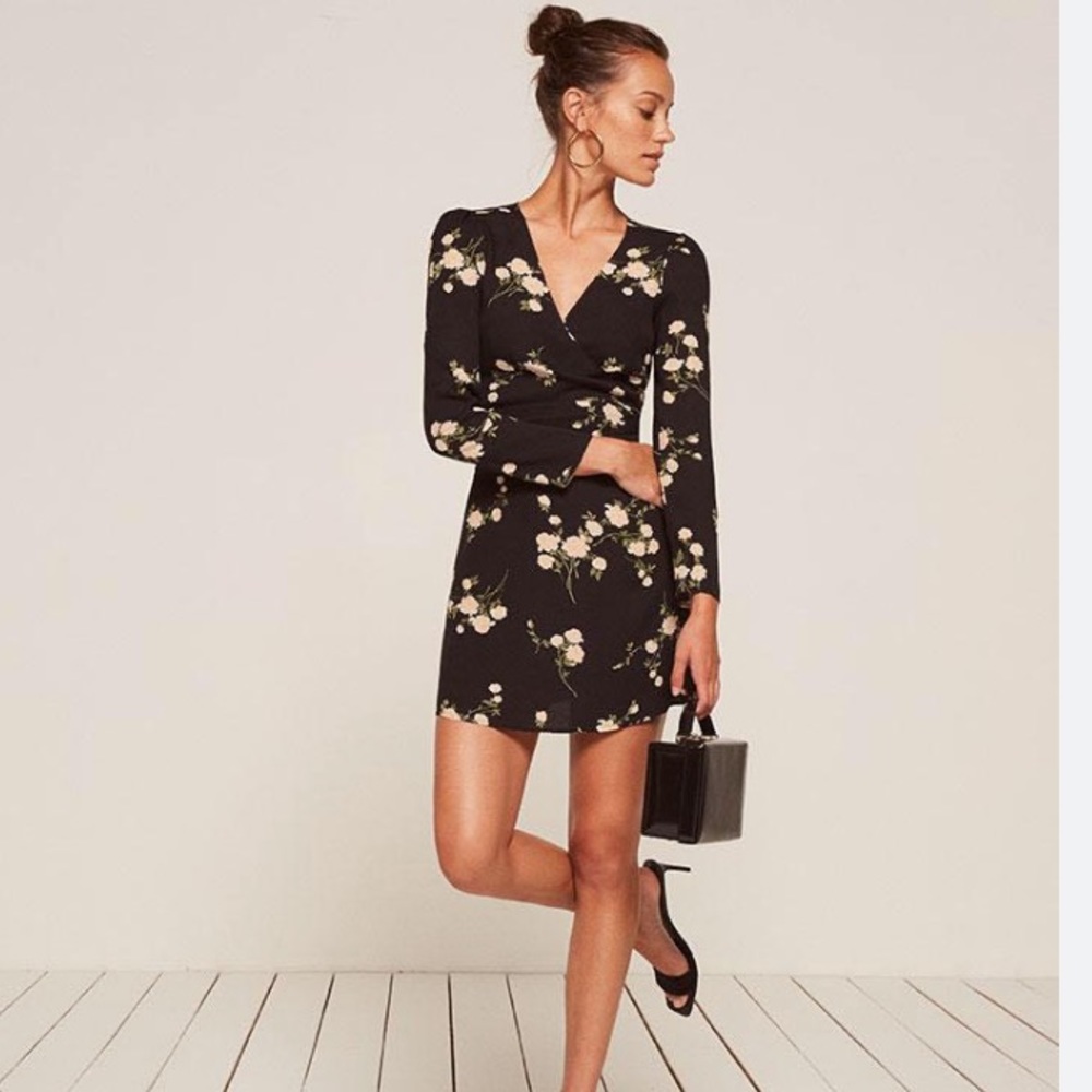 NWT Reformation Zircon Contessa Mini Wrap Dress